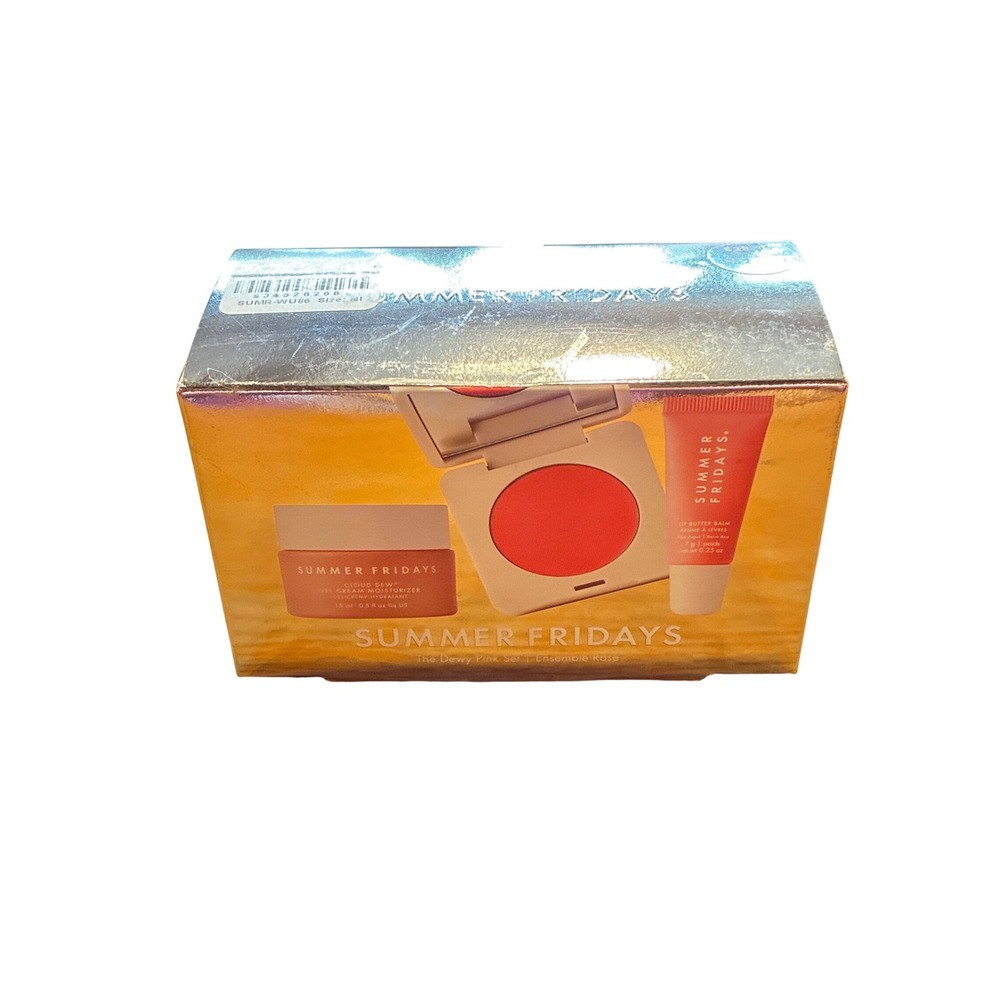 Summer Fridays The Dewy Pink Set Blush Cream Moisturizer Lip Balm READ